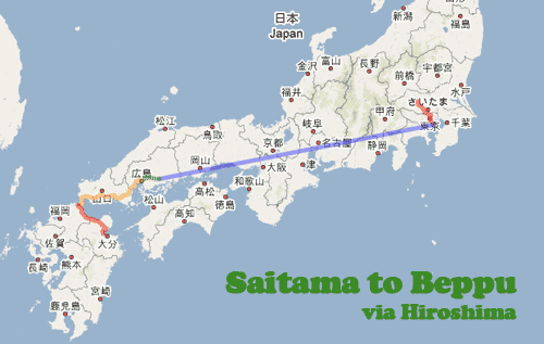 map of my trip - will take around 6 hours