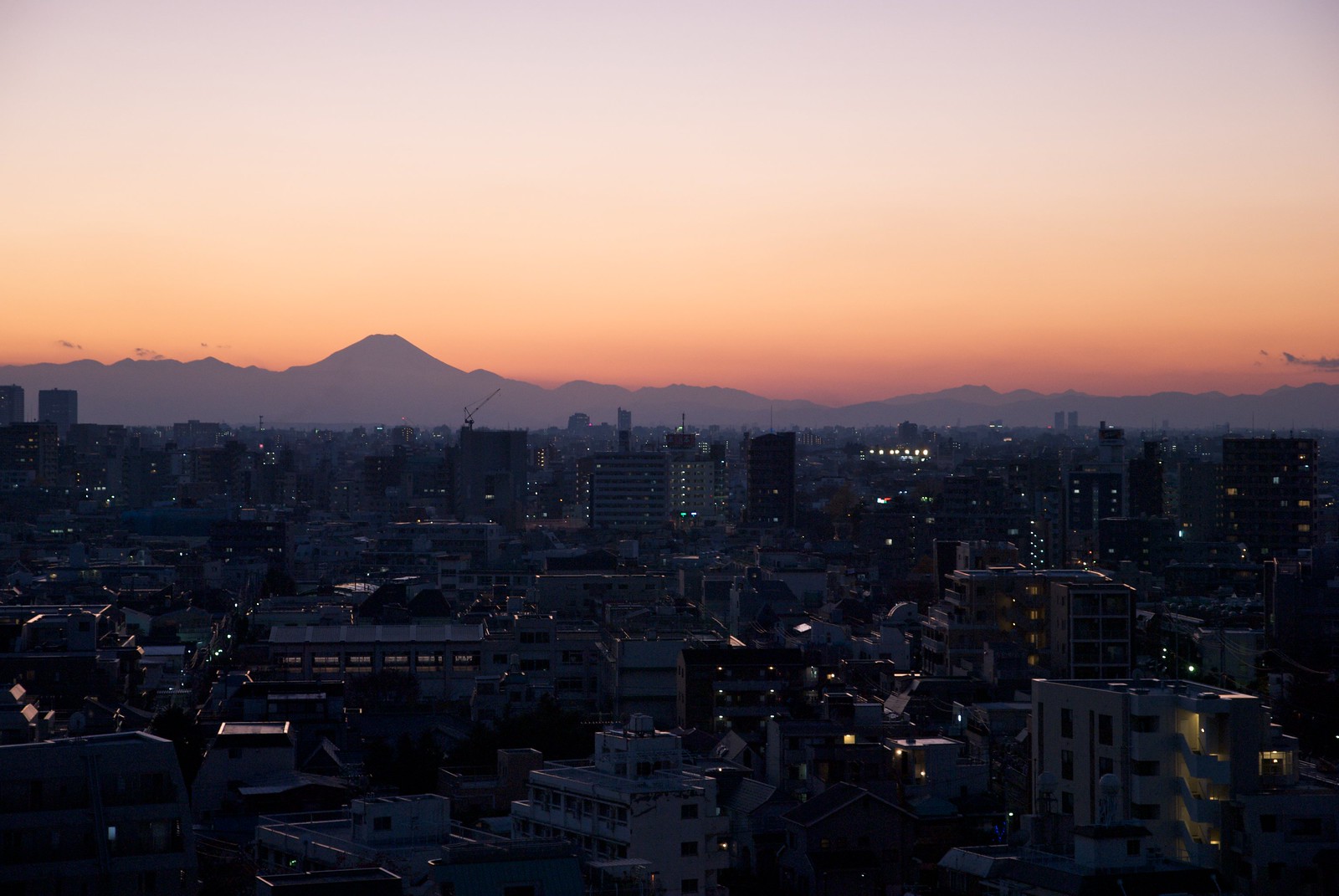 Sunset over Fujisan