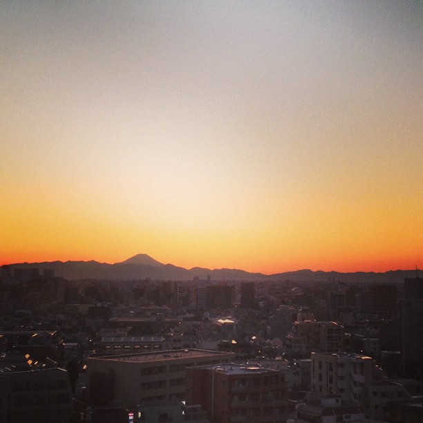 First Fujisan sunset of 2013